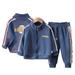 Esaierr 2PCS Toddler Boys Clothes Baby Sweatshirt Outfits Little Boys Spring Autumn Zipper Cardigan Sweatsuit with Pants Tracksuit Clothing Set 1-5T