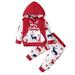 EHQJNJ Baby Pants Baby Boy Clothes Toddler Baby Kids Girls Boys Christmas Print Hooded Pullover Tops Pants Trousers Set Outfits