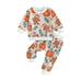 Meihuid Baby Pants Set with Christmas Candy Print Sweatshirt and Bottoms