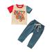 TheFound 4th of July Infant Toddler Baby Boy Outfit USA Short Sleeve T Shirt Tops Casual Pants Summer Clothes