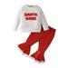 Karuedoo Adorable Sweatshirt and Flared Pants Set for Little Girls Christmas