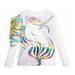 Canrulo Infant Toddler Baby Girls Long Sleeve Tops Unicorn Floral T-Shirt Blouse Autumn Clothes White 2-3 Years