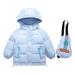 HBYJLZYG Hoodies Puffer Padded Jacket With Guitar Satchel Windproof Coat Winter Baby Boys Girls With Solid Color Long Sleeve Windproof Rainproof Hooded Thicken Coat