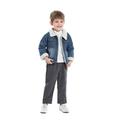 HBYJLZYG Denim Jacket Cardigans Button Lapel Padded Coat Fashion Kids Coat Boys Girls Thick Coat Jacket Clothes Children Jacket