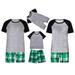 Penkiiy Matching Family Pajamas Christmas Pajamas for Family Xmas Matching Sets Short Sleeve Shirts and Plaid Shorts Santa Christmas Tree Sleepwear Two-piece Sets Green 12-18 Months