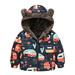 QUYUON Winter Coats for Baby Girls Boys Toddler Baby Boys Girls Hoodie Jacket Fleece Lined Cute Winter Thick Casual Keep Warm Hooded Coat Jacket Outerwear Baby Down Coat with Hood Orange 12-18 Months