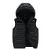 Toddler Boys Girls Jacket Child Kids Baby Sleeveless Winter Solid Coats Hooded Vest Outwear Outfits Clothes Size 3-4T