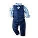 Luethbiezx Sailboat Print Shirt Pants and Vest: 3-Piece Gentleman Outfits for Baby Boys