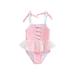 Canrulo Toddler Baby Girls Princess Swimsuit Sleeveless Bandage Strap Tulle Swimwear Beachwear Summer Bodysuit Pink 3-4 Years