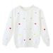 1-7T Girls Cardigan Sweater Toddler Girl Uniforms Button Long Sleeve Knit Tops