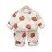 Itsun Set Clothes for Toddler Boys Baby Boy Outfits Little Boys Pajamas Sets Dinosaur Cotton 2 Piece Toddler Clothes Kids Pjs Sleepwear White 120