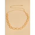 Textured Gold Tone Chain Belt