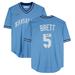 George Brett Kansas City Royals Autographed Blue Cooperstown Collection Replica Jersey