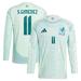 Men's adidas Santiago Giménez Green Mexico National Team 2024 Away Replica Player Long Sleeve Jersey