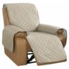 Microfiber Pet Recliner Chair Quilted Furniture Protector Tan