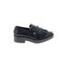 Tibi Flats: Slip On Chunky Heel Classic Black Solid Shoes - Women's Size 36 - Almond Toe