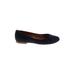 Margaux Flats: Slip-on Chunky Heel Casual Blue Solid Shoes - Women's Size 40 - Round Toe