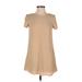 Forever 21 Casual Dress - Mini: Tan Solid Dresses - Women's Size Small