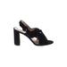 Ann Taylor Heels: Black Solid Shoes - Women's Size 8 - Open Toe