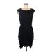 BCBGMAXAZRIA Cocktail Dress - Sheath: Black Solid Dresses - Women's Size Medium