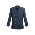 Theory Women's Boxy Double Breasted Blazer - Size 14 Blue