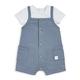 Mamas & Papas Baby Boys 2 Piece Romper & Bodysuit - Blue, Blue, Size 0-3 Months