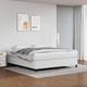 Box Spring Bed Frame White 180x200cm Super King Faux Leather