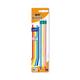 Bic Stripes HB Pencils Eraser Tip Assorted Blister (Pack of 3) 8902781