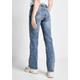 Slim-fit-Jeans CECIL "Style Toronto" Gr. 30, Länge 30, blau (mid blue) Damen Jeans Röhrenjeans