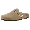 Clog ANISTON SHOES, Damen, Gr. 40, beige, Veloursleder, unifarben, klassisch, Schuhe Clog Schlappen, Hausschuh, Sommerschuh, mit ergonomischem Fußbett - NEUE KOLLEKTION