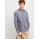 Langarmhemd JACK & JONES "JJESUMMER LINEN BLEND SHIRT LS SN" Gr. XS, N-Gr, blau (faded denim) Herren Hemden Langarm