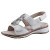 Sandale ARA "HAWAII", Damen, Gr. 39, weiß, Veloursleder, metallic, klassisch, Schuhe, Sommerschuh, Sandalette, Keilabsatz, in Bequemweite G (= weit)