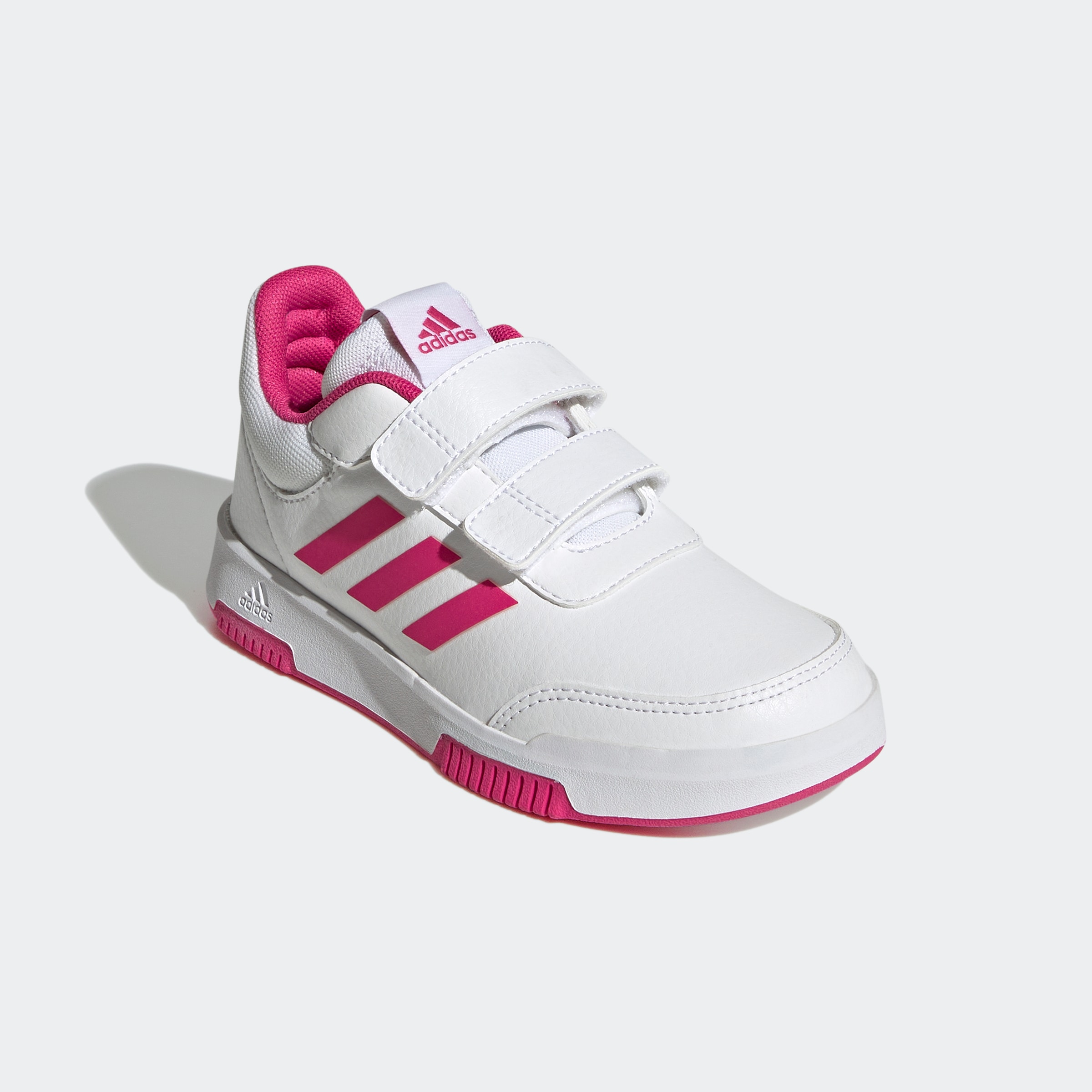 Klettschuh ADIDAS SPORTSWEAR "TENSAUR HOOK AND LOOP", Mädchen, Gr. 34, pink (cloud weiß, team real magenta, core schwarz), Synthetik, Textil, Schuhe Klettschuh, für Kinder