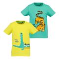 Kurzarmshirt BLUE SEVEN "kl Kn T-Shirt, RH - 2er Pack" Gr. 122, gelb, lagune Jungen Shirts T-Shirts
