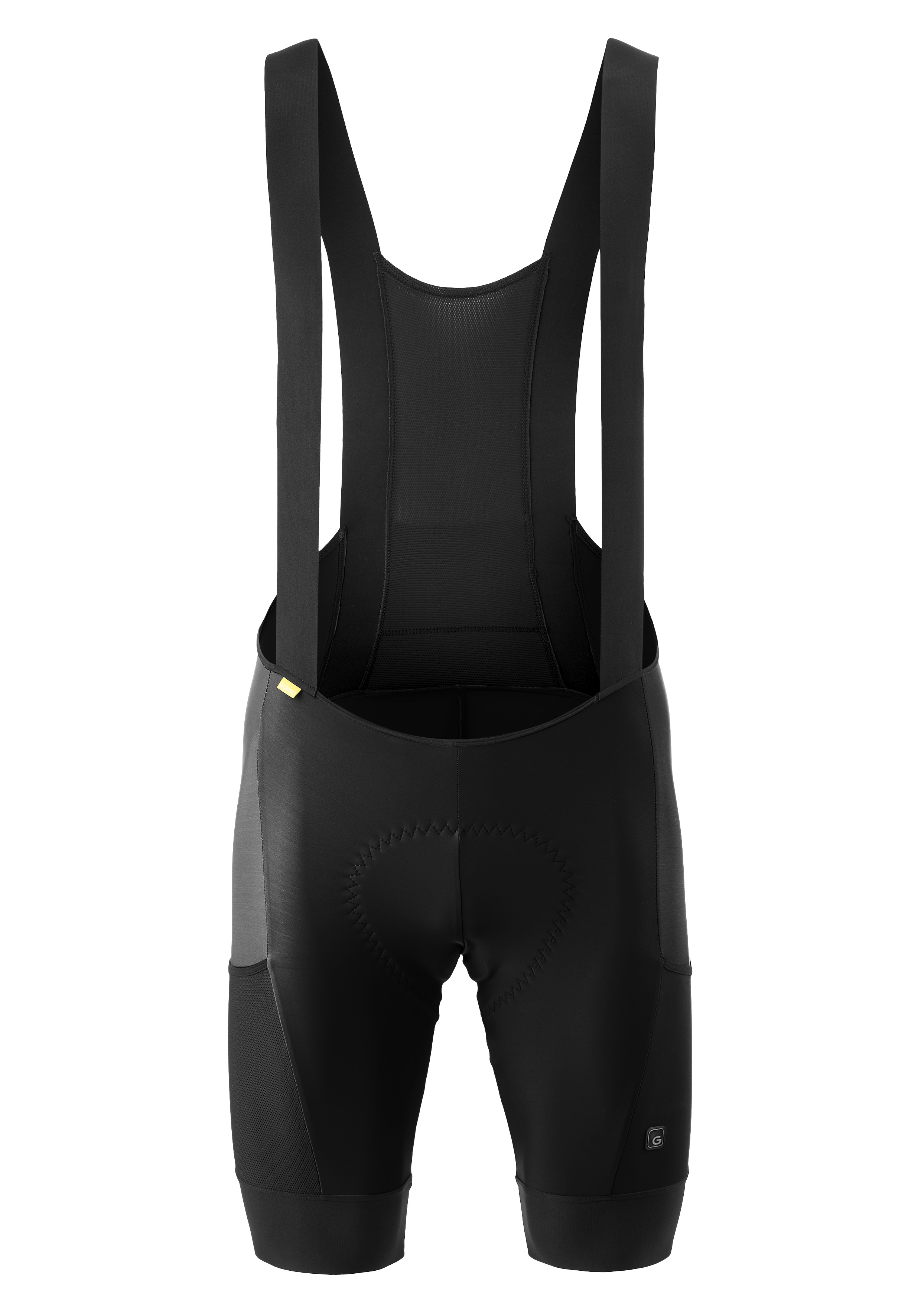 Fahrradhose GONSO "Ride Miles Bib Cargo M", Herren, Gr. L, Normalgrößen, schwarz, 80% Polyamid, 20% Elasthan, Hosen, Herren Gravel-Radhose mit Sitzpolster und Träger, Radlerhose Tight Fit Image