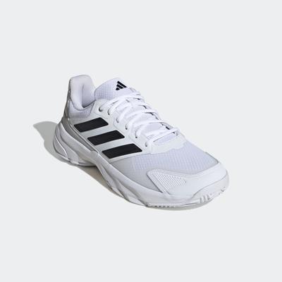 Tennisschuh ADIDAS PERFORMANCE "COURTJAM CONTROL 3", Gr. 42, schwarz-weiß (cloud weiß, core schwarz, grau two), Textil, Synthetik, sportlich, Schuhe, geeignet für Hartplatz und Sandplatz Image