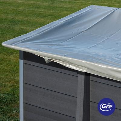 Pool-Abdeckplane GRE "Winterabdeckplane", grau, B:376cm L:376cm, Polyvinylchlorid (PVC), Planen, für Compositepools Image