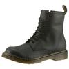 Schnürboots DR. MARTENS "1460 Kinder SOFTY T", Kinder, Gr. 38,5, schwarz, Leder, modisch, Schuhe, Kinderstiefel, Freizeitschuh mit Reißverschluss, Stretcheinsatz