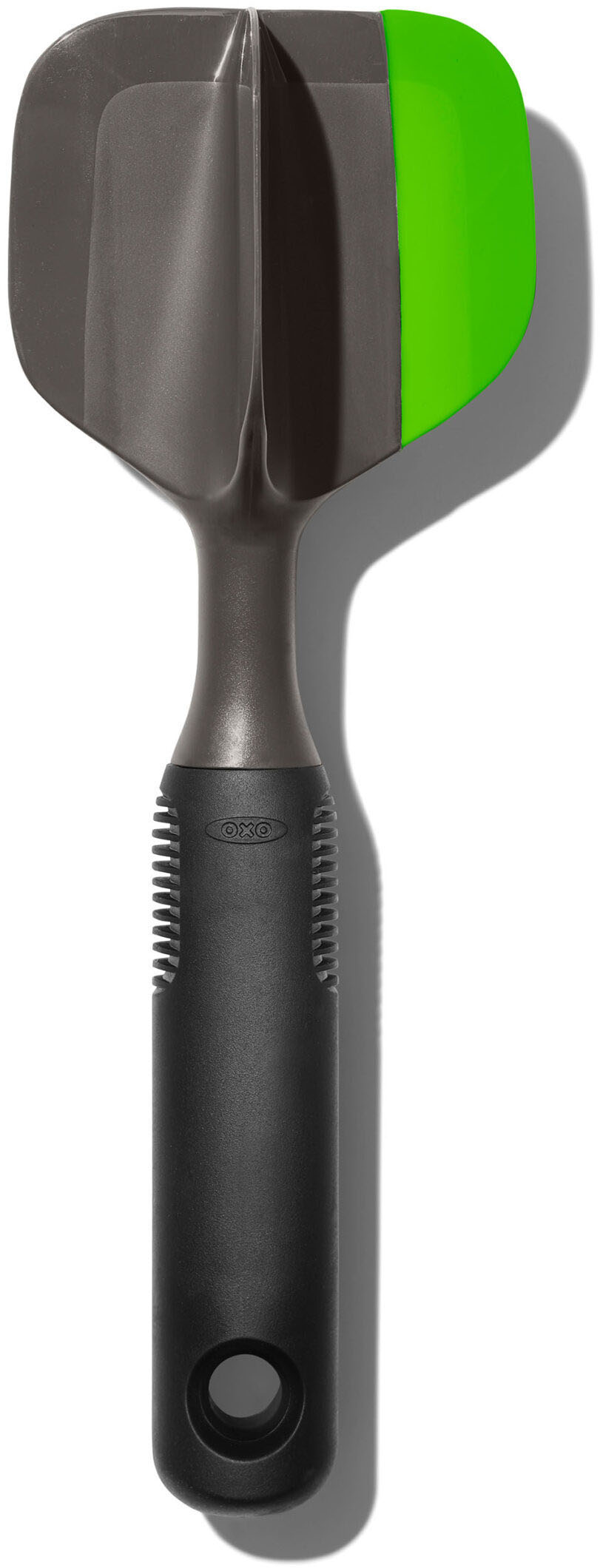 Gemüsepresse OXO GOOD GRIPS "SCOOP & SMASH", grün (schwarz und grün), B:9cm L:31cm T:11cm, Kunststoff, Küchenpressen, Advocadostampfer Image