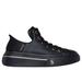 Skechers Women's Premium Leather Slip-ins Snoop One - OG Sneaker | Size 10.0 | Black | Leather/Textile