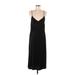 DKNY Cocktail Dress - Midi V-Neck Sleeveless: Black Print Dresses - Women's Size Large