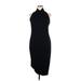 Banana Republic Casual Dress - Midi Halter Sleeveless: Black Print Dresses - Women's Size 14