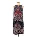 Banana Republic Factory Store Casual Dress: Black Floral Motif Dresses - Women's Size Small