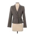 Ann Taylor Factory Blazer Jacket: Short Gray Jackets & Outerwear - Women's Size 2 Petite