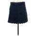 Draper James Denim Skirt: Blue Print Bottoms - Women's Size 8