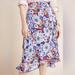 Anthropologie Skirts | Anthropologie Maeve, Sybil Floral Wrap Skirt A M | Color: Purple/White | Size: M