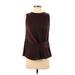 Zara Sleeveless Blouse: Burgundy Tops - Women's Size Small