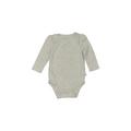 Baby Gap Long Sleeve Onesie: Gray Jacquard Bottoms - Size 3-6 Month