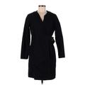 Kate Spade Saturday Coat: Knee Length Black Print Jackets & Outerwear - Women's Size Medium