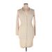 Wilfred Casual Dress - Sweater Dress Collared Long sleeves: Ivory Print Dresses - Women's Size X-Large